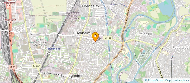 localisation de l'entreprise AMICALE DES SAPEURS POMPIERS VOLONTAIRES DE L'EUROMETROPOLE DE STRASBOURG  BISCHHEIM