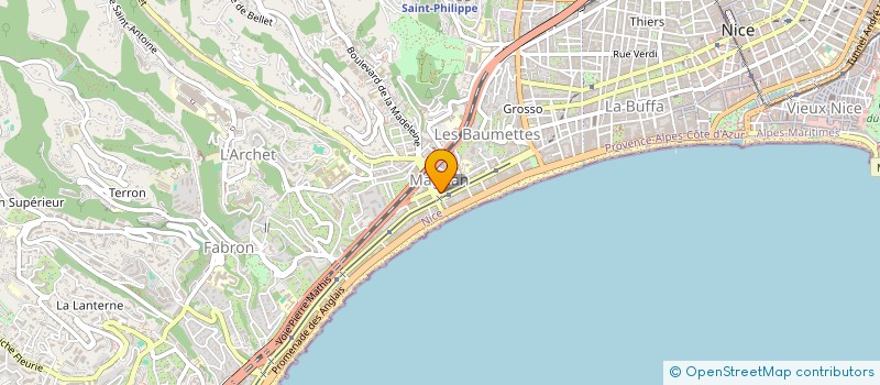localisation de l'entreprise AMICALE DES SAPEURS POMPIERS VOLONTAIRES DE NICE à NICE