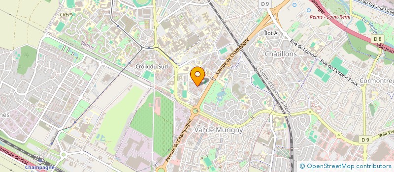 localisation de l'entreprise AMICALE DES SAPEURS POMPIERS VOLONTAIRES DE REIMS MARCHANDEAU  REIMS