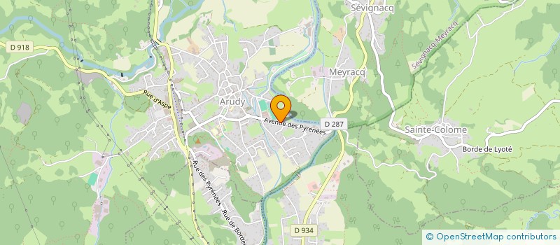 localisation de l'entreprise AMICALE DES SENIORS DE L'ETOILE SPORTIVE ARUDYENNE à ARUDY