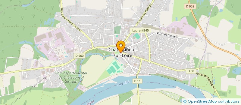 localisation de l'entreprise AMICALE DES SOUS OFFICIERS à CHATEAUNEUF-SUR-LOIRE
