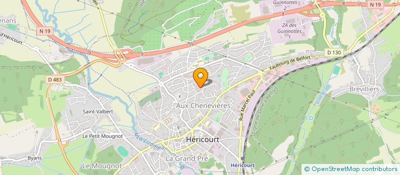 localisation de l'entreprise AMICALE DES TRAVAILLEURS ET COMMERCANTS MAROCAINS D'HERICOURT  HERICOURT