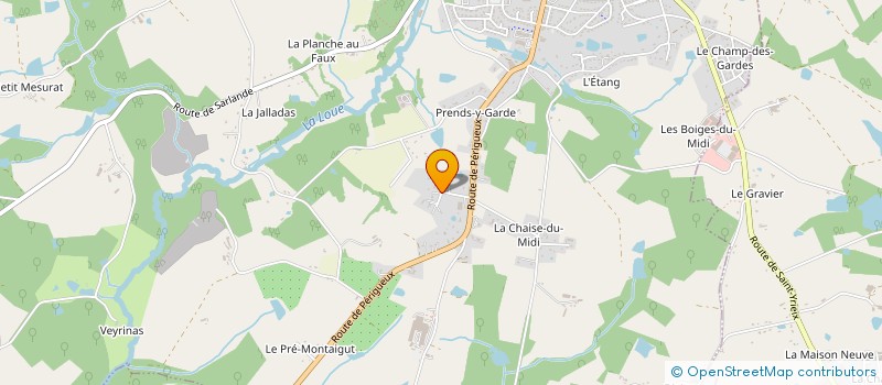 localisation de l'entreprise AMICALE DES TROUBADOURS DU PAYS AREDIEN  ST YRIEIX LA PERCHE