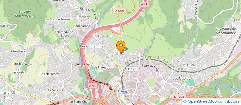 localisation de l'entreprise AMICALE DES VETERANS DE L'US PRINGY à ANNECY