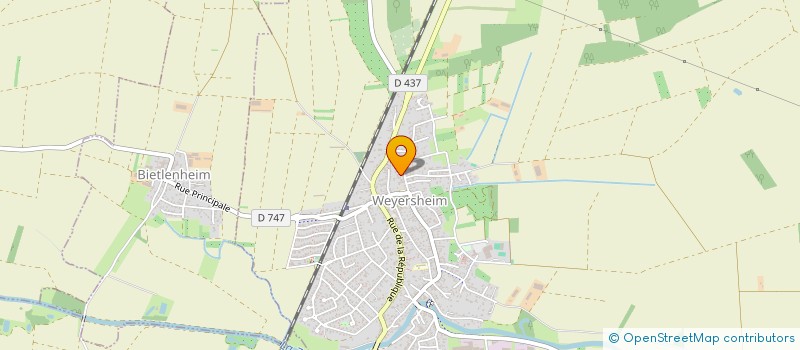 localisation de l'entreprise AMICALE DES VETERANS DELA CLIQUE ET DES SAPEURS POMPIERS DE WEYERSHEIM  WEYERSHEIM