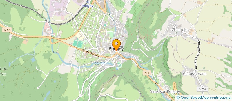 localisation de l'entreprise AMICALE DES VETERANS POLINOIS -SECTION FOOTBALL-  POLIGNY