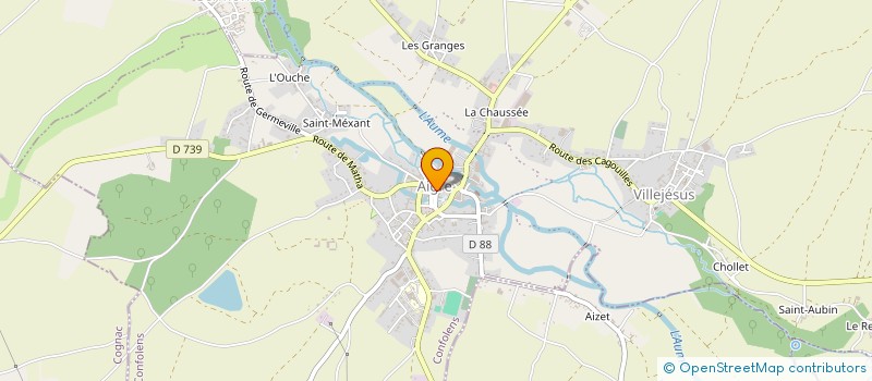 localisation de l'entreprise AMICALE DES VOLONTAIRES DU SANG DE LA REGION D'AIGRE à AIGRE