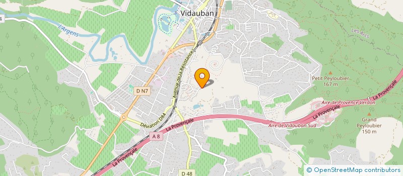 localisation de l'entreprise AMICALE DONNEUR SANG VIDAUBAN TARADEAU  VIDAUBAN