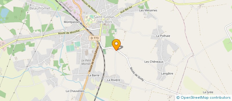 localisation de l'entreprise AMICALE DONNEURS SANG BENEVOLE à SAINT-GILDAS-DES-BOIS