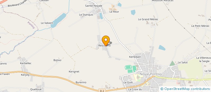 localisation de l'entreprise AMICALE DONNEURS SANG BENEVOLES  NOYAL-PONTIVY