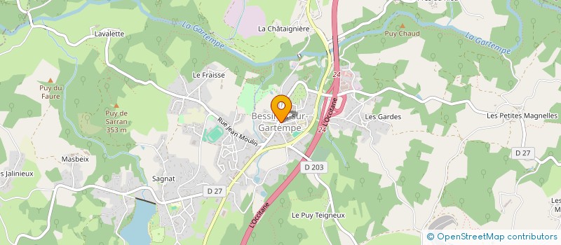 localisation de l'entreprise AMICALE DU 3EME AGE DE BESSINES ET DE SA REGION  BESSINES-SUR-GARTEMPE