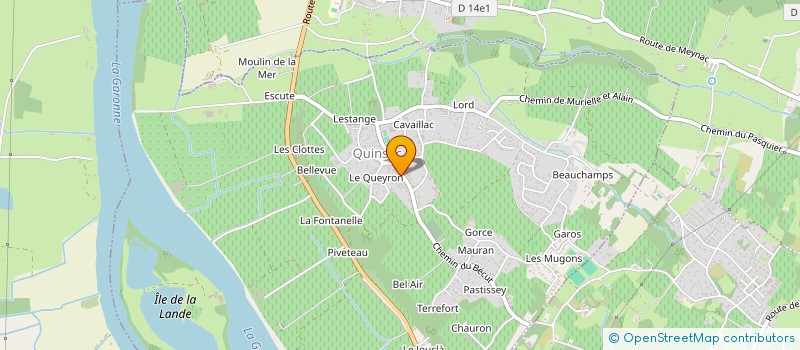 localisation de l'entreprise AMICALE DU 3EME AGE DE QUINSAC-VILLAGE à QUINSAC