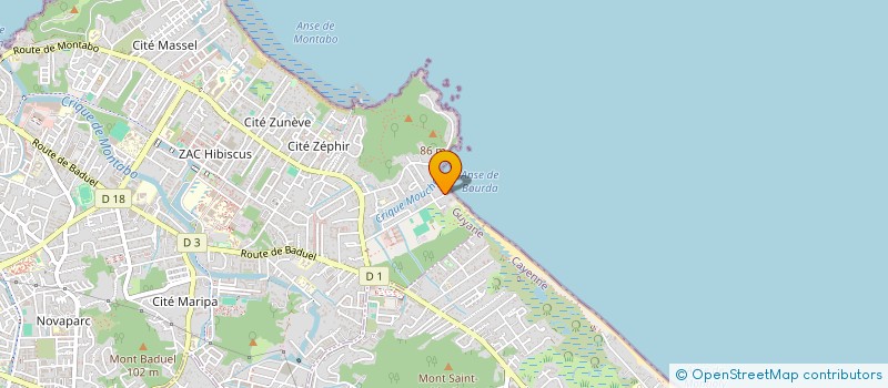 localisation de l'entreprise AMICALE DU 9  RIMA  CAYENNE