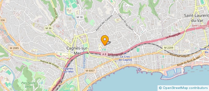 localisation de l'entreprise AMICALE DU COLLEGE LES BREGUIERES à CAGNES-SUR-MER