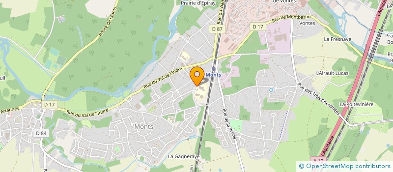 localisation de l'entreprise AMICALE DU COLLEGE VAL-DE-L'INDRE  MONTS