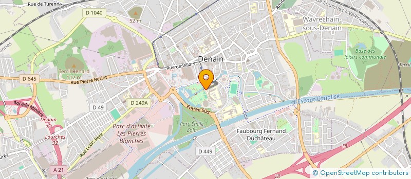 localisation de l'entreprise AMICALE DU COLLEGE VILLARS  DENAIN