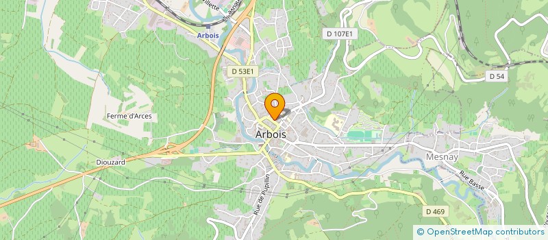 localisation de l'entreprise AMICALE DU CORPS DE SAPEURS-POMPIERS D'ARBOIS à ARBOIS