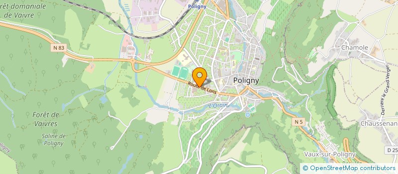 localisation de l'entreprise AMICALE DU CORPS DE SAPEURS-POMPIERS DU PAYS POLINOIS  POLIGNY