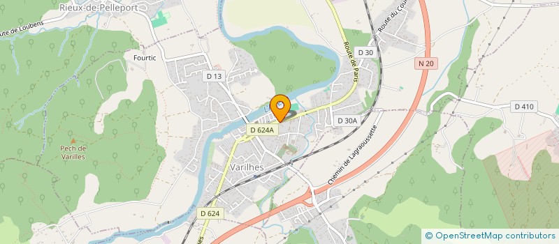 localisation de l'entreprise AMICALE DU CORPS DES SAPEURS POMPIERS DE VARILHES. à VARILHES