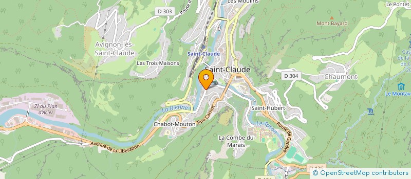 localisation de l'entreprise AMICALE DU FAUBOURG MARCEL  SAINT-CLAUDE