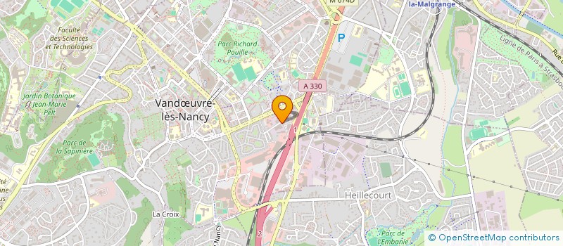 localisation de l'entreprise AMICALE DU GRAND NANCY FOOTBALL ENTREPRISE  VANDUVRE-LES-NANCY