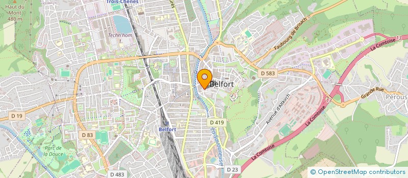 localisation de l'entreprise AMICALE DU LION à BELFORT