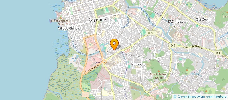 localisation de l'entreprise AMICALE DU LYCEE FELIX EBOUE  CAYENNE