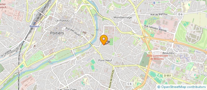 localisation de l'entreprise AMICALE DU PELOTON DE SURVEILLANCE ET D'INTERVENTION DE LA GENDARMERIE DE POITIERS  POITIERS