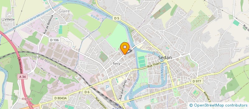 localisation de l'entreprise AMICALE DU PELOTON DE SURVEILLANCE ET INTERVENTION DE LA GENDARMERIE DE SEDAN 08  SEDAN