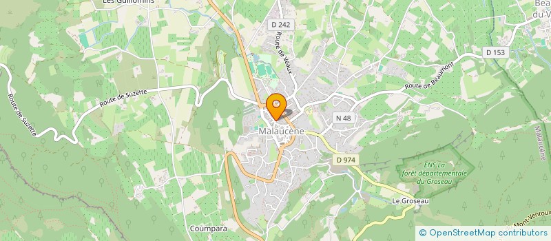 localisation de l'entreprise AMICALE DU PERSONNEL COMMUNAL  MALAUCENE