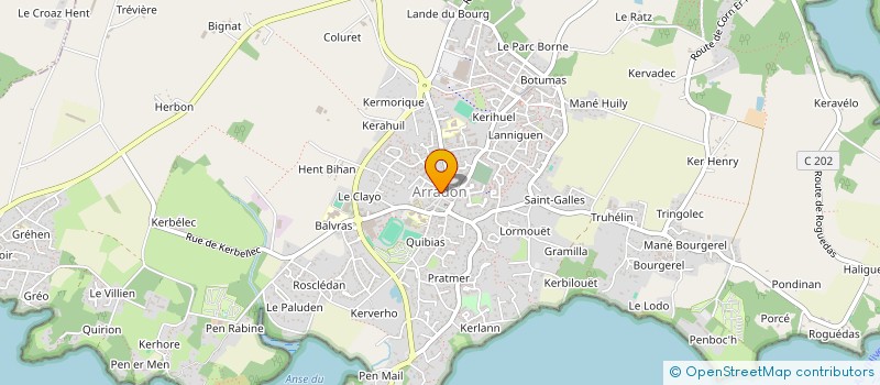 localisation de l'entreprise AMICALE DU PERSONNEL COMMUNAL ARRADONNAIS (APCA) à ARRADON