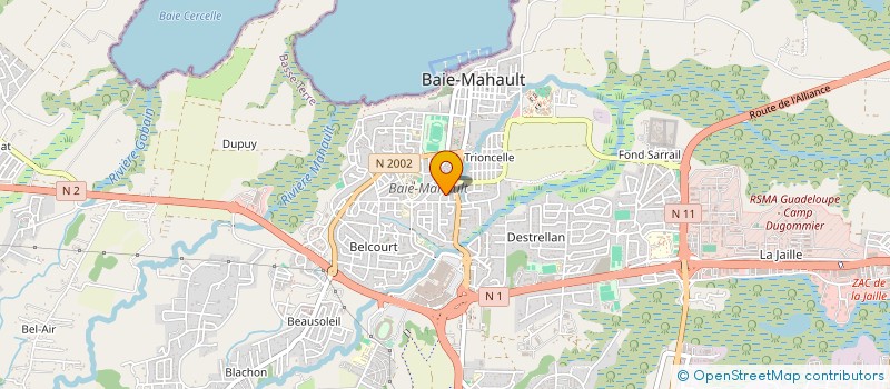 localisation de l'entreprise AMICALE DU PERSONNEL COMMUNAL DE BAIE-MAHAULT à BAIE MAHAULT