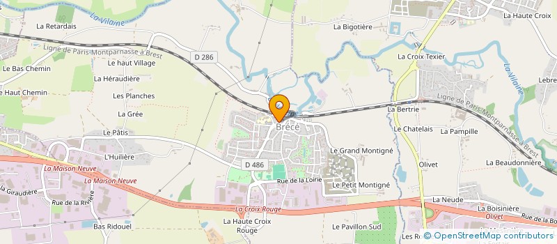 localisation de l'entreprise AMICALE DU PERSONNEL COMMUNAL DE BRECE  BRECE