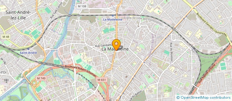 localisation de l'entreprise AMICALE DU PERSONNEL COMMUNAL DE LA MADELEINE à LA MADELEINE