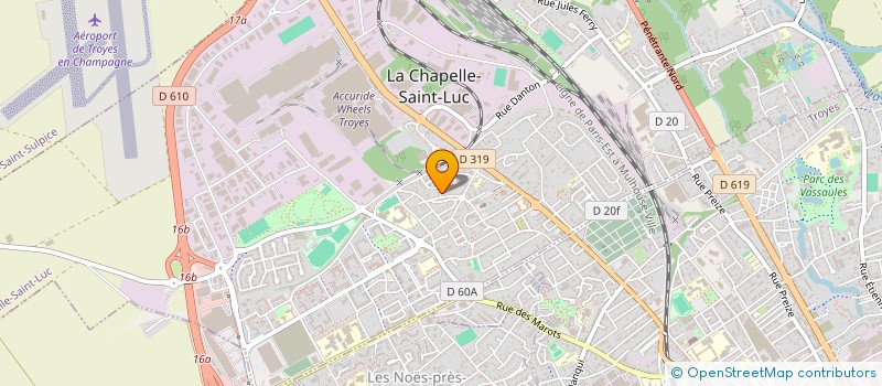 localisation de l'entreprise AMICALE DU PERSONNEL COMMUNAL DE LA VILLE DE LA CHAPELLE SAINT LUC à LA CHAPELLE ST LUC