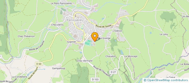 localisation de l'entreprise AMICALE DU PERSONNEL DE L'EHPAD LE FIL D'OR  PANISSIERES