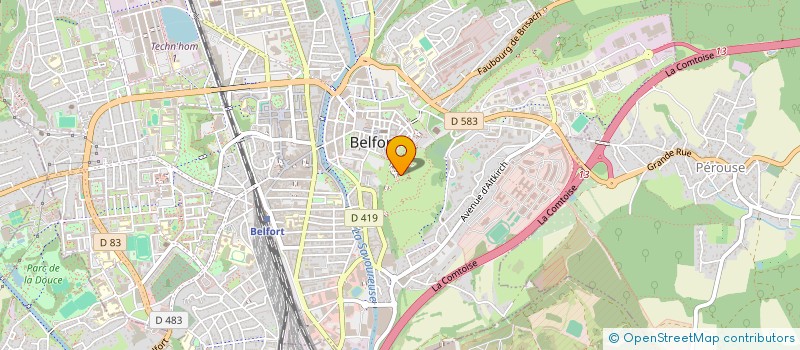 localisation de l'entreprise AMICALE DU PERSONNEL DE L'UTBM  BELFORT