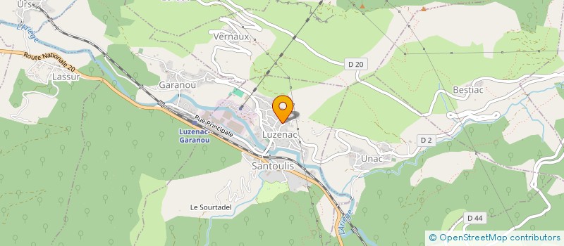 localisation de l'entreprise AMICALE DU PERSONNEL DE LA COMMUNAUTE DE COMMUNES DES VALLEES D'AX ET DE SES COMMUNES ADHERENTES à LUZENAC