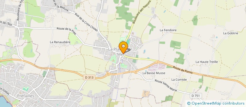 localisation de l'entreprise AMICALE DU PERSONNEL DE LA COMMUNE DE LA PLAINE SUR MER à LA PLAINE-SUR-MER
