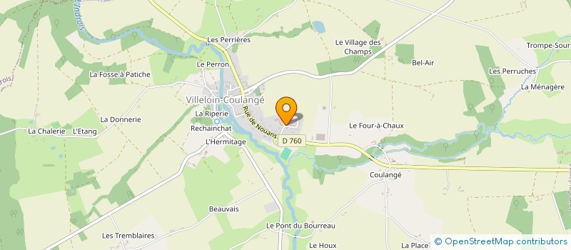 localisation de l'entreprise AMICALE DU PERSONNEL DE LA MAISON DE RETRAITE DE VILLELOIN- COULANGE  VILLELOIN-COULANGE