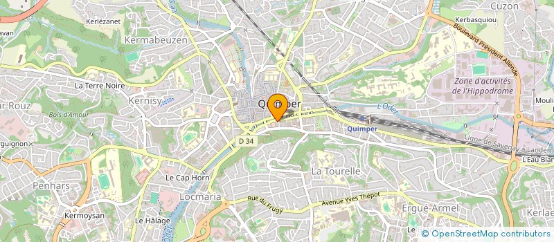 localisation de l'entreprise AMICALE DU PERSONNEL DE LA PREFECTURE DU 29 à QUIMPER