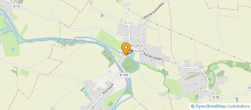 localisation de l'entreprise AMICALE DU PERSONNEL DE LA SUBDIVISION DE CAMBRAI SERVICE DES VOIES NAVIGABLES  CREVECUR-SUR-L'ESCAUT