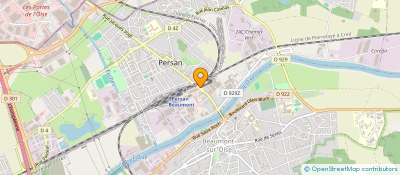 localisation de l'entreprise AMICALE DU PERSONNEL DE LA VILLE ET DU CCAS DE PERSAN  PERSAN