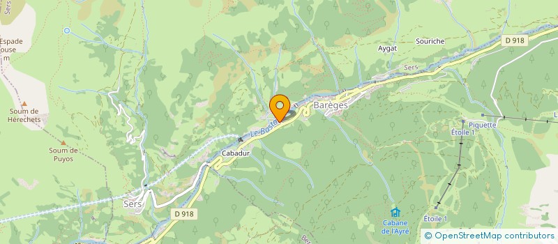 localisation de l'entreprise AMICALE DU PERSONNEL DES THERMES DE BAREGES BARZUN  BAREGES