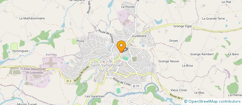 localisation de l'entreprise AMICALE DU PERSONNEL DU CENTRE HOSPITALIER DE SAINT SYMPHORIEN SUR COISE  SAINT-SYMPHORIEN-SUR-COISE