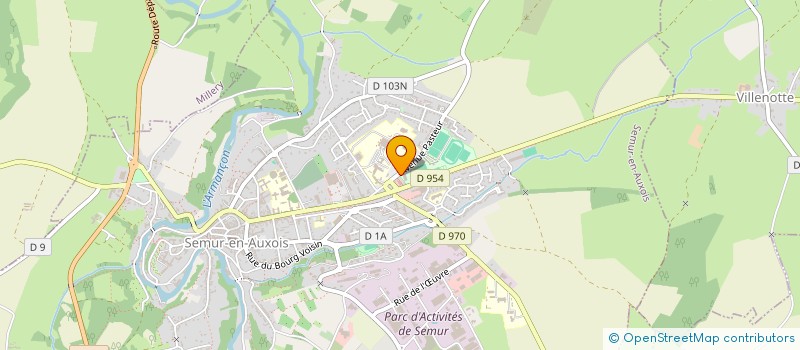 localisation de l'entreprise AMICALE DU PERSONNEL DU CENTRE HOSPITALIER DE SEMUR EN AUXOIS  SEMUR-EN-AUXOIS