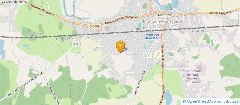 localisation de l'entreprise AMICALE DU PERSONNEL DU CH VAUCLAIRE ( MONTPON )  MONTPON-MENESTEROL