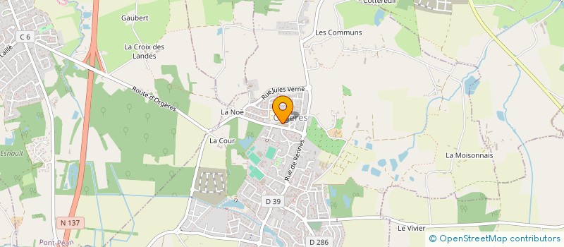 localisation de l'entreprise AMICALE DU PERSONNEL DU COLLEGE D ORGERES  ORGERES