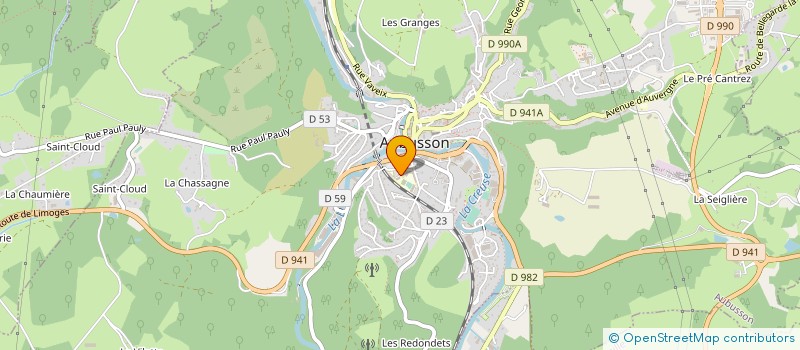 localisation de l'entreprise AMICALE DU PERSONNEL DU LYCEE D'AUBUSSON à AUBUSSON