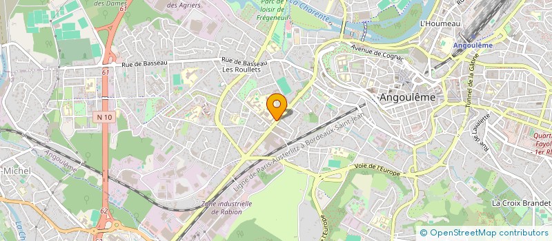 localisation de l'entreprise AMICALE DU PERSONNEL DU LYCEE DE METIERS DU BATIMENT SILLAC - SILLAC BENEZE à ANGOULEME